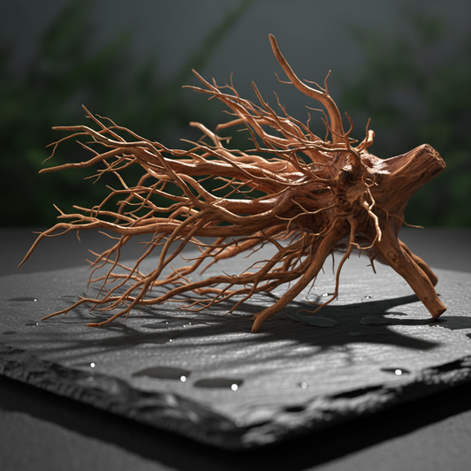 Spiderwood - Wet stone surface dramatic side lighting