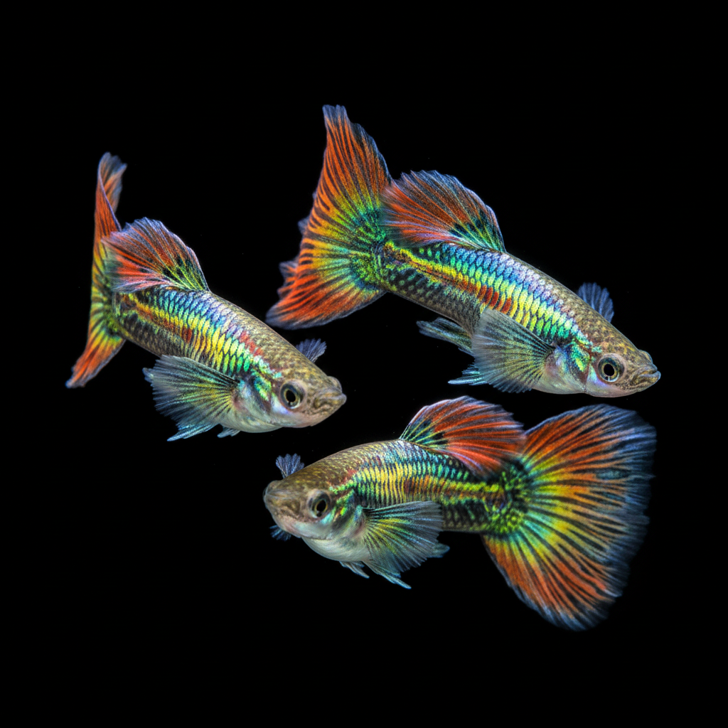 Fancy Guppy - Cobra pattern flowing fan tails