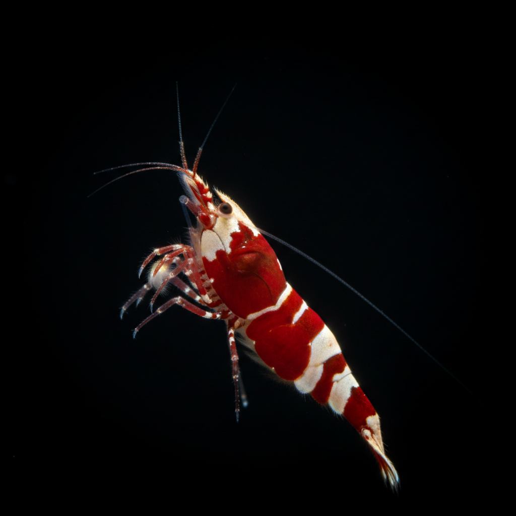 Crystal Red Shrimp - Macro close-up sharp banding detail