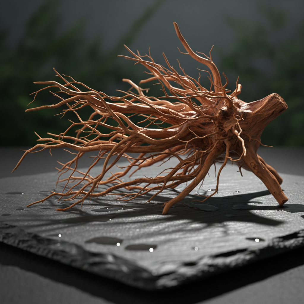 Spiderwood - Wet stone surface dramatic side lighting