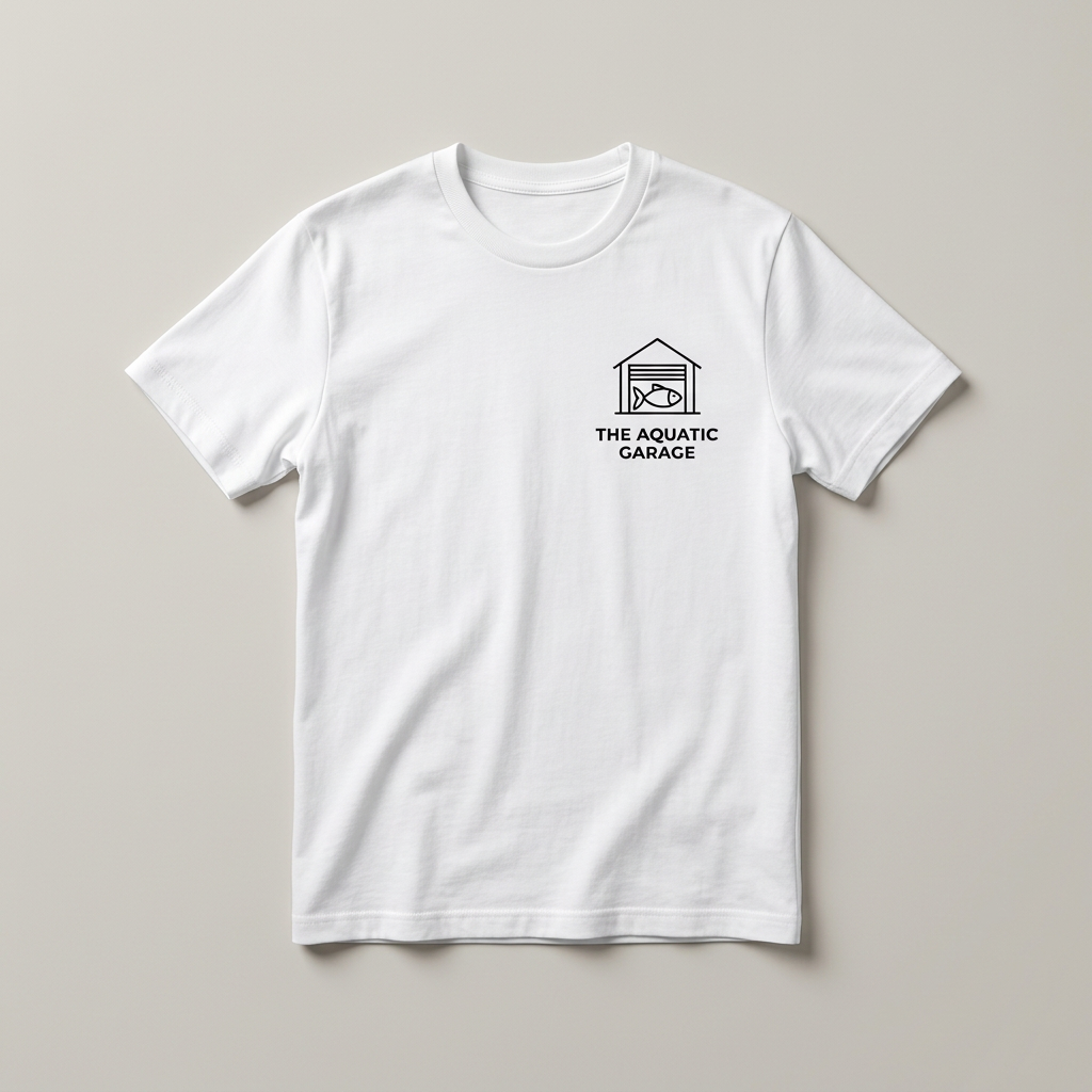 Professional white T-shirt studio flat lay